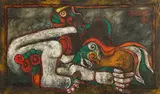 Untitled by Satish Gujral, Acrylic on canvas, sold Sep 2023