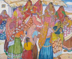 Untitled by Madhav Satwalekar, Oil on canvas, sold Jun 2023