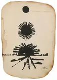Untitled by Vasudeo S. Gaitonde, Ink on paper pasted on mount board, sold Jun 2023