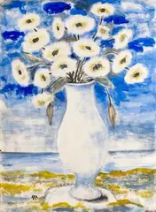 Untitled by K H, Gouache on paper, sold Jun 2023