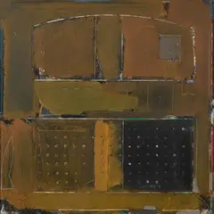Darshan - I by Prabhakar M Kolte, 1994, Mixed media on board pasted on mount board, sold Jun 2023