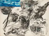 Untitled by Ram Kumar, Acrylic on paper pasted on mount board, sold Jun 2023