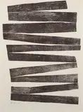 Untitled by Zarina, Woodcut printed in brown on Indian handmade paper, sold Jun 2023