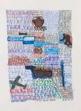Just One Page, With Selucus‘s Coin by Arpita Singh, 2017, Watercolour on paper pasted on mount board, sold Jun 2023