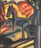 The Frightened Horse and the Lost King by Surendran Nair, 1991, Oil on canvas, sold Jun 2023