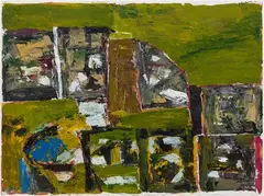 Untitled by Ram Kumar, 2010, Acrylic on paper pasted on mount board, sold Mar 2023
