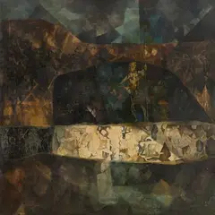 The Leader by Shyamal Dutta Ray, Oil on canvas, sold Mar 2023