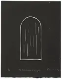 My Dark House at Aligarh by Zarina, 2017, Woodcut on BFK light paper pasted on Arches paper, sold Mar 2023