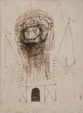 Untitled by Himmat Shah, Pen and ink on paper, sold Mar 2023