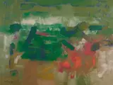 Terra Incognita by K. M. Adimoolam, 2005, Oil on canvas, sold Mar 2023