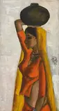 Untitled by B. Prabha, Oil on canvas, sold Mar 2023