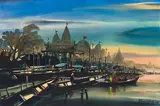 A December Morning by Paresh Maity, Watercolour on paper, sold Mar 2023