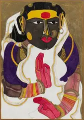 Untitled by Thota Vaikuntam, Gouache on paper, sold Mar 2023