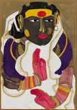Untitled by Thota Vaikuntam, Gouache on paper, sold Mar 2023