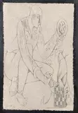 Untitled by Satish Gujral, 2011, Pencil on rice paper pasted on plywood, sold Mar 2023
