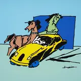 Dual Power by M. F. Husain, Digital print with an NFT (Phygital), sold Mar 2023
