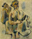 Fruit Seller by P.T. Reddy, 1963, Oil on canvas, sold Mar 2023