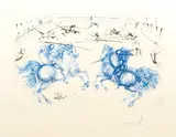 Combat de Cavaliers by Salvador Dalí, 1971, Farbradierung und Aquatinta, sold Sep 2024
