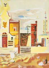 Stadtlandschaft by Cesar Klein, Gouache/Papier, sold Sep 2024