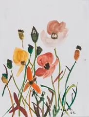 Mohnfeld by Siegward Sprotte, 2002, Aquarell, sold Sep 2024