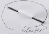 Nagel by Günther Uecker, 1990, Stahlnagel und Bleistift/Papier, sold Sep 2024