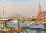 Hamburger Hafen by Paul Kayser, Öl/Lw, sold Sep 2024
