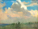 Wolken by Arthur Siebelist, 1897, Öl/Karton, sold Sep 2024