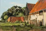 Bauernhof bei Münster in Westfalen by Otto Modersohn, Öl/Lw./Hartfaser, sold Sep 2024