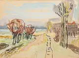 Finkenwerder Westerdeich by Eduard Bargheer, 1932, Aquarell, sold Nov 2024