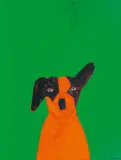 Hund König Max by Christoph Meyer, 2023, Acryl/Lw, sold Nov 2024