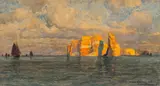 Helgoland leuchtet by Michael Zeno Diemer, 1910, Aquarell, sold Nov 2024