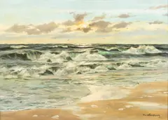 Strandbrandung by Patrick von Kalckreuth, Öl/Lw, sold Nov 2024