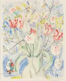 Tulpenstrauß by Ivo Hauptmann, 1968, Aquarell, sold Feb 2024