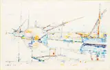 St. Tropez by Ivo Hauptmann, 1911, Aquarell, sold Feb 2024