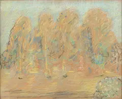 Baumreihe by Christian Rohlfs, 1902, Pastell, sold Feb 2024