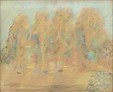 Baumreihe by Christian Rohlfs, 1902, Pastell, sold Feb 2024