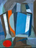 Fragmente 2 by Wolfgang Frankenstein, 1947, Öl/Lw, sold Feb 2024