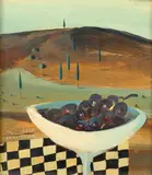 Toskanische Impression by Horst Skodlerrak, 1967, Öl/Holz, sold Feb 2024
