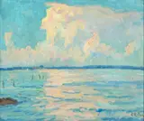 An der Ostsee by Ernst Wilhelm Eitner, Öl/Karton, sold Feb 2024