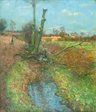 Baumschnitt in Billwerder by Ernst Wilhelm Eitner, Öl/Lw, sold Feb 2024