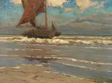 Heimkehrende Fischer by Eugen Dücker, 1905, Öl/Lw, sold Feb 2024