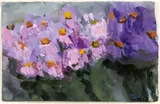 Lila Blüten by Klaus Fußmann, Tempera, sold Feb 2024