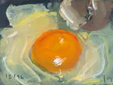 Kleines Spiegelei by Friedel Anderson, 1996, Gouache, sold Feb 2024