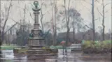 Am Stadtpark Rendsburg by Michael Arp, 2007, Öl/Lw./Hartfaser, sold Feb 2024