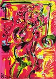 Stay with Me by Leon Löwentraut, 2017, Acryl über Pigmentdruck/Bütten, sold Feb 2024