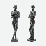 Stehende mit übergeschlagenem Bein by Georg Kolbe, 1942, Zink, schwarz patiniert, sold Feb 2024