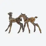 Fohlenpärchen by Renée Sintenis, 1934, Bronze, goldbraun patiniert, sold Feb 2024
