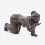 Trinkende by Fritz Fleer, 1957, Bronze, dunkelbraun patiniert, sold Feb 2024