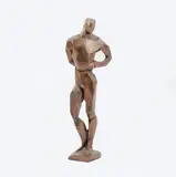 Stehender Mann by Manfred Sihle-Wissel, Bronze, braun patiniert, sold Feb 2024