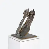Modell der Großplastik 'Crash' by Georg Engst, Bronze, braun patiniert, sold Feb 2024